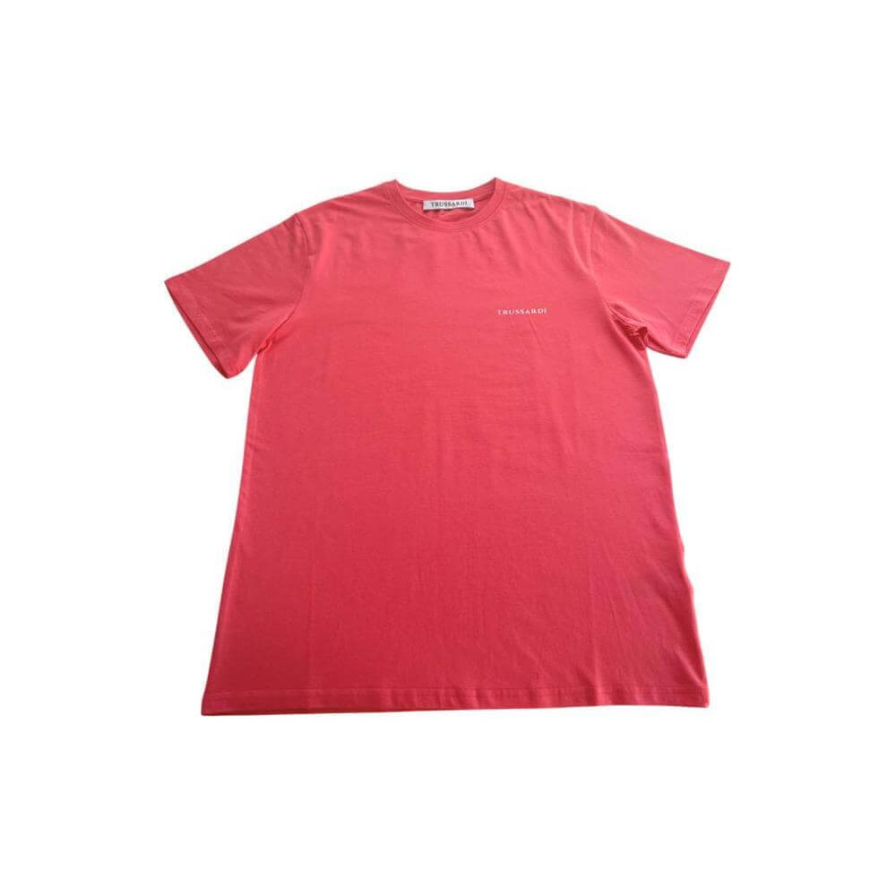 Trussardi Beachwear Red Cotton T-Shirt Trussardi Beachwear