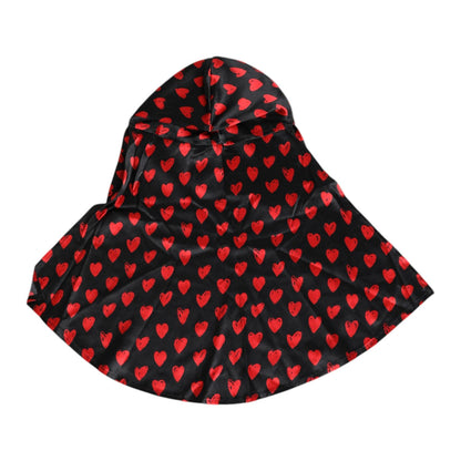 Dolce & Gabbana Black Red Hearts Polyester Hat