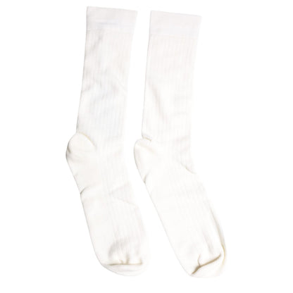 Dolce & Gabbana White Cotton Solid Mid Calf Men Socks