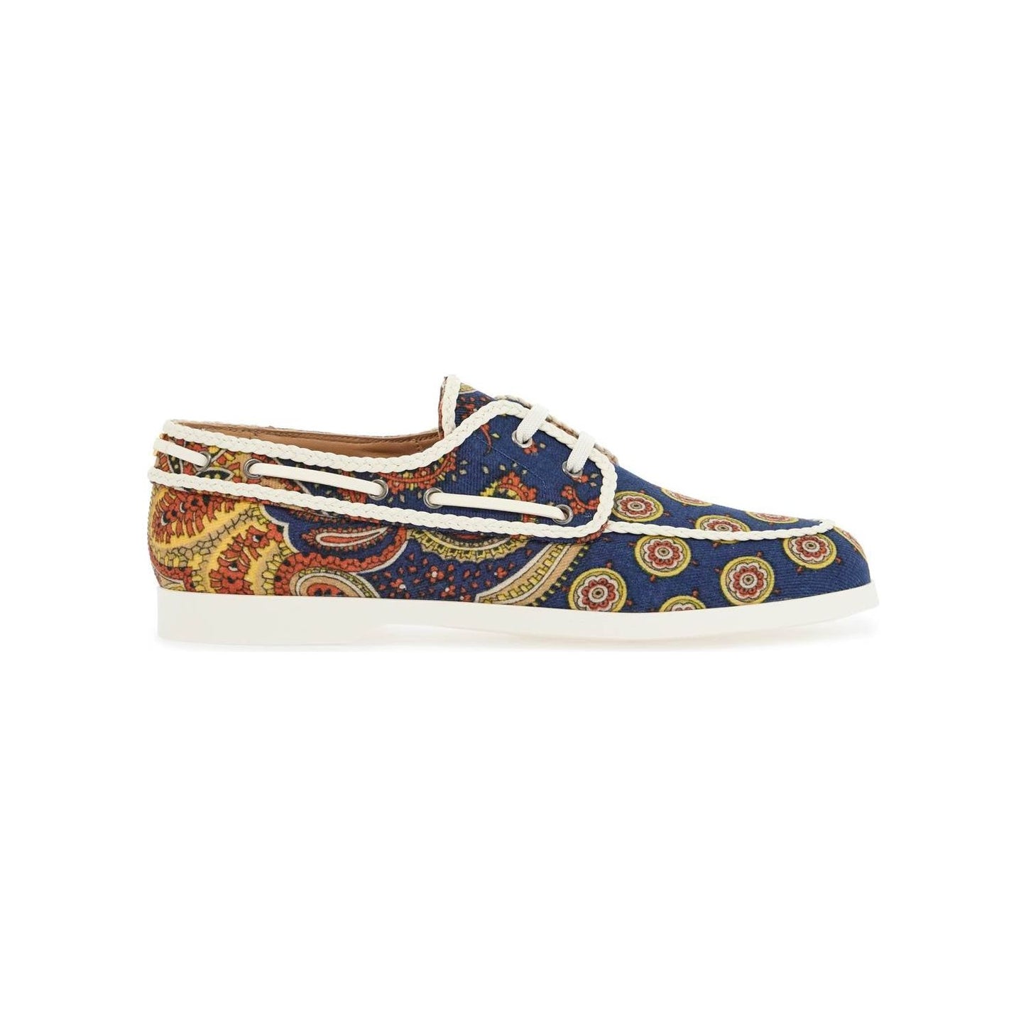 Valentino Garavani blue cotton boat shoes with paisley pattern Espadrilles Valentino Garavani