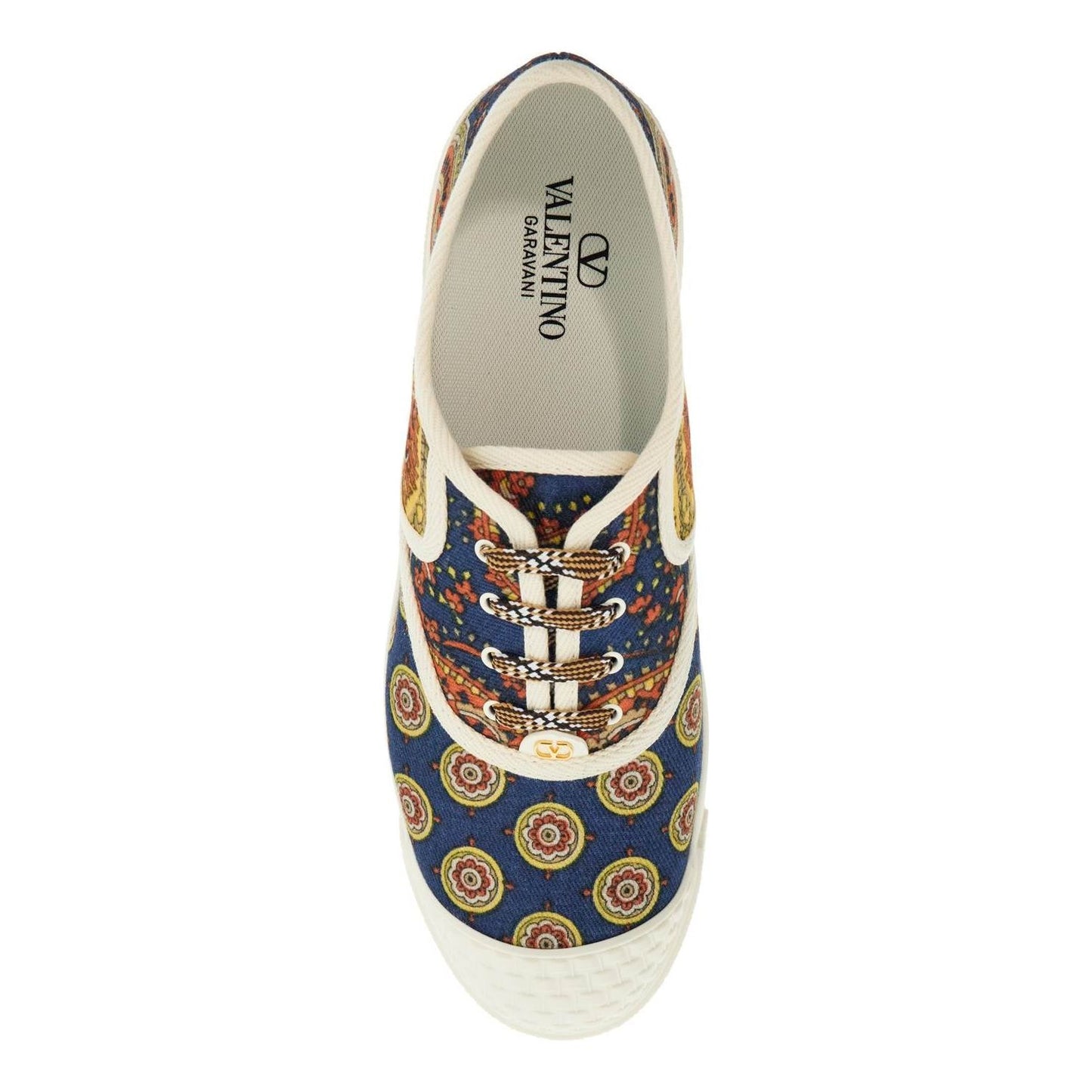 Valentino Garavani multicolor cotton sneakers with elaborate print Sneakers Valentino Garavani