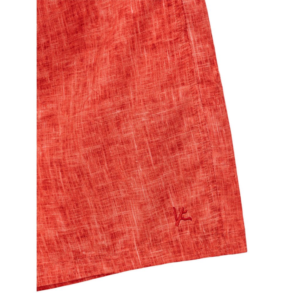Isaia Red Polyester Swim Shorts Isaia