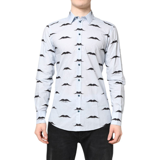 Dolce & Gabbana Light Blue Cotton MARTINI Formal Dress Shirt