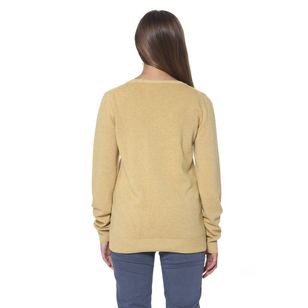 Fred Perry Yellow Wool Women Cardigan