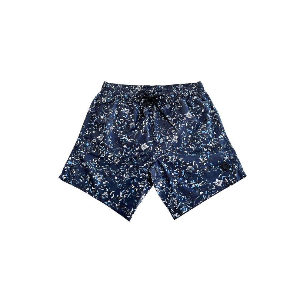 Trussardi Beachwear Blue Polyester Men Swim Short Trussardi Beachwear