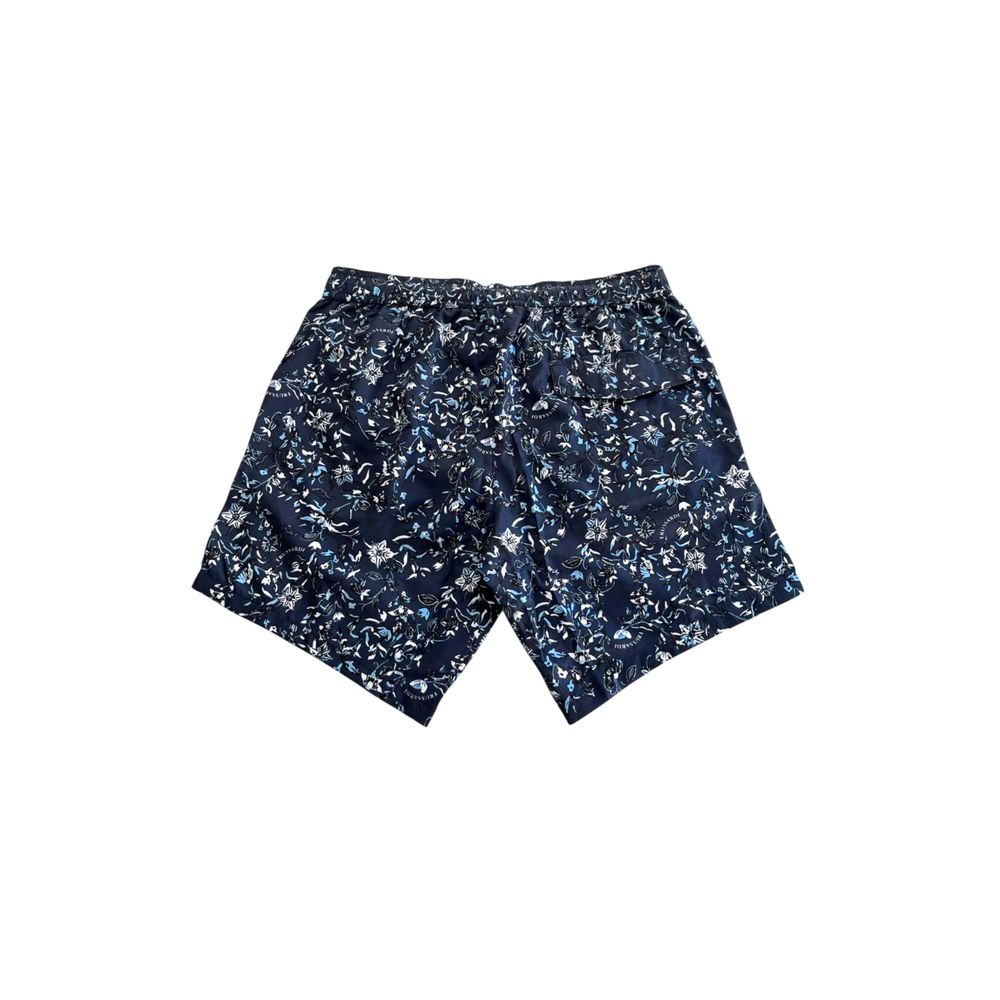 Trussardi Beachwear Blue Polyester Men Swim Short Trussardi Beachwear