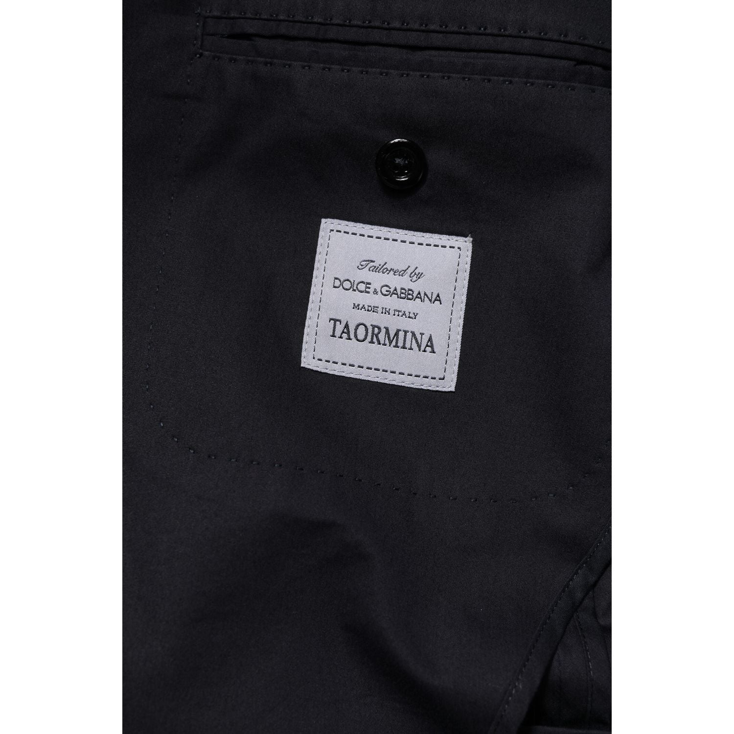 Dolce & Gabbana Dark Blue TAORMINA Cotton Blazer Suit Jacket
