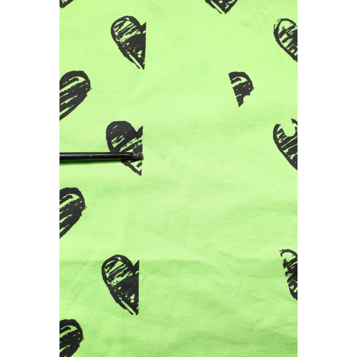 Dolce & Gabbana Green Heart Print Cotton Crew Neck T-shirt