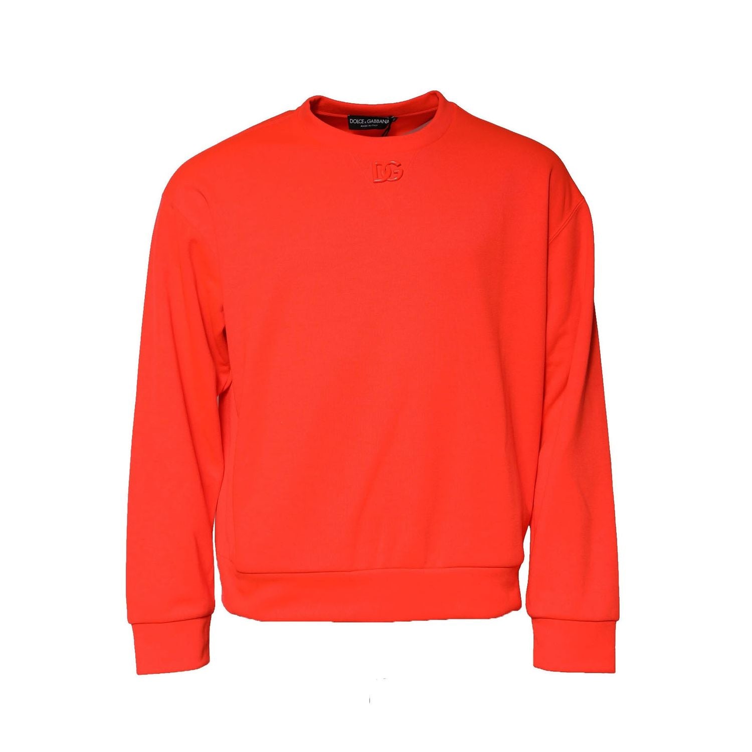 Dolce & Gabbana Orange Polyester DG Logo Sweatshirt Sweater