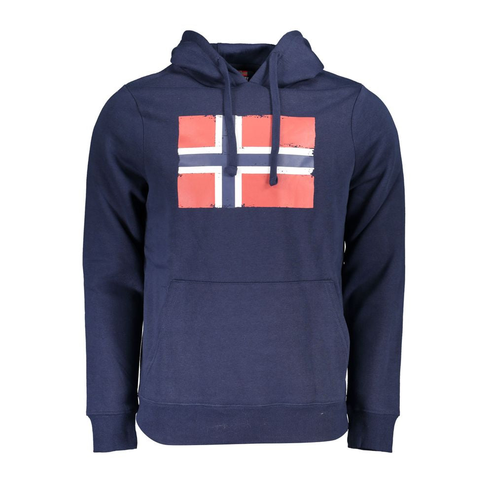 Norway 1963 Blue Cotton Men's Sweatshirt with Hood