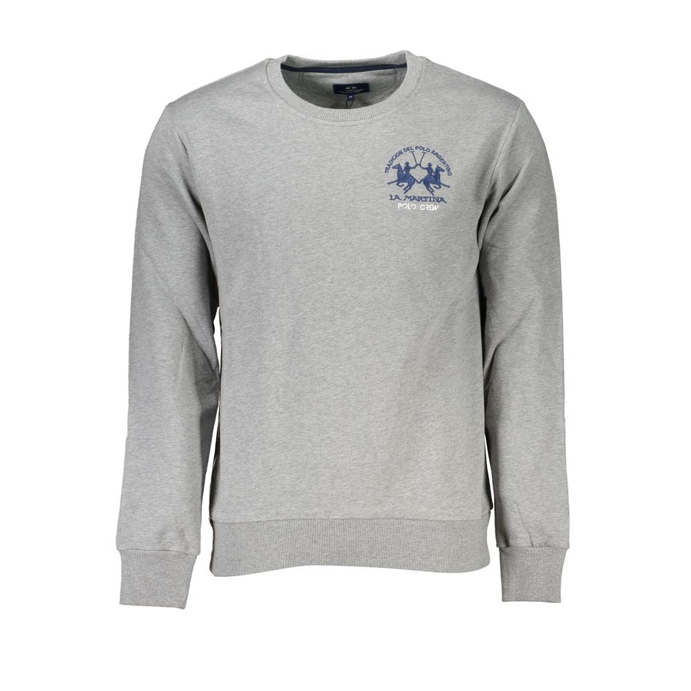 La Martina Grigio Cotton Men Sweatshirt