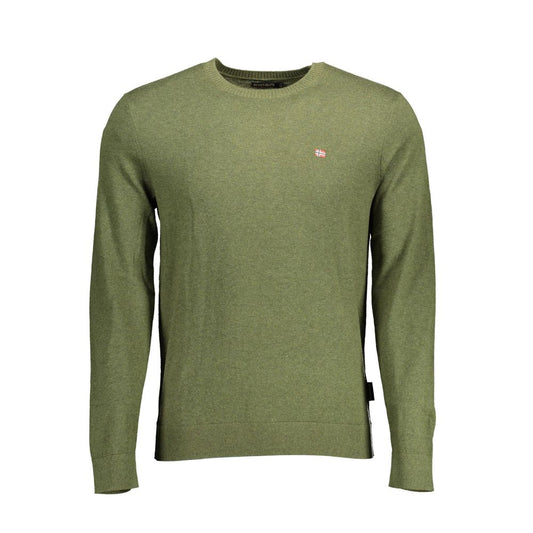 Napapijri Verde Cotton Men Sweater Napapijri