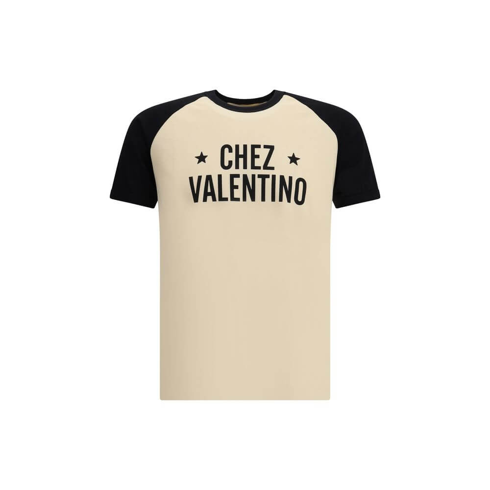 Valentino Cream Cotton T-Shirt