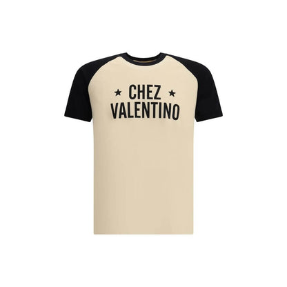 Valentino Cream Cotton T-Shirt