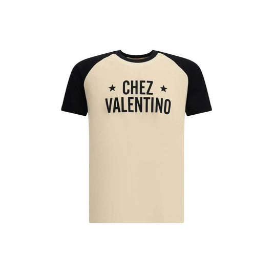 Valentino Cream Cotton T-Shirt