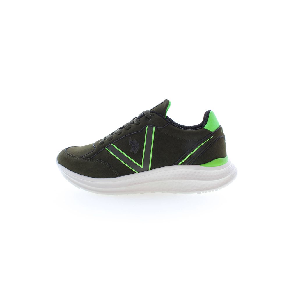 U.S. POLO ASSN. Green Polyester Men's Sneaker