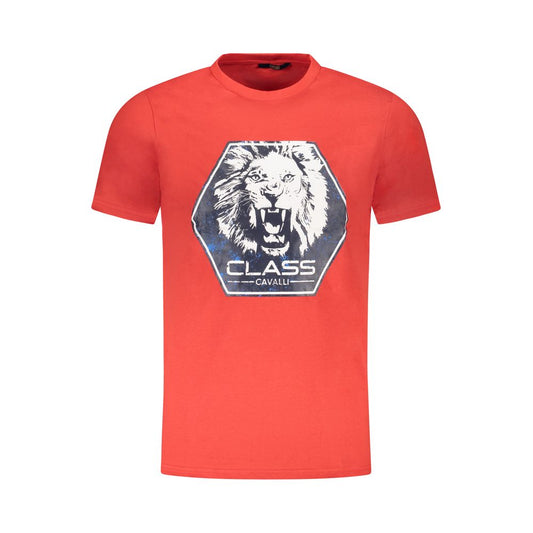 Cavalli Class Red Cotton Men's T-Shirt
