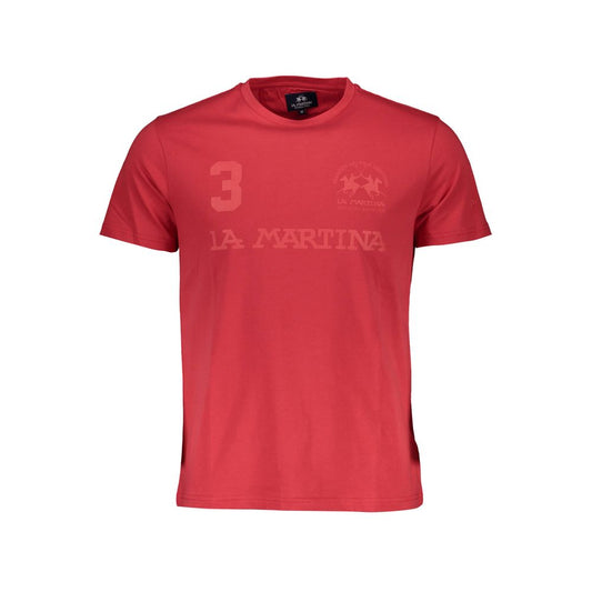 La Martina Rosso Cotton Men T-Shirt