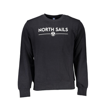 North Sails Black Cotton Men Sweatshirt