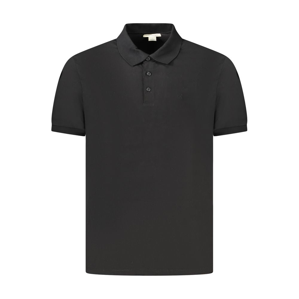 Calvin Klein Black Cotton Men Polo