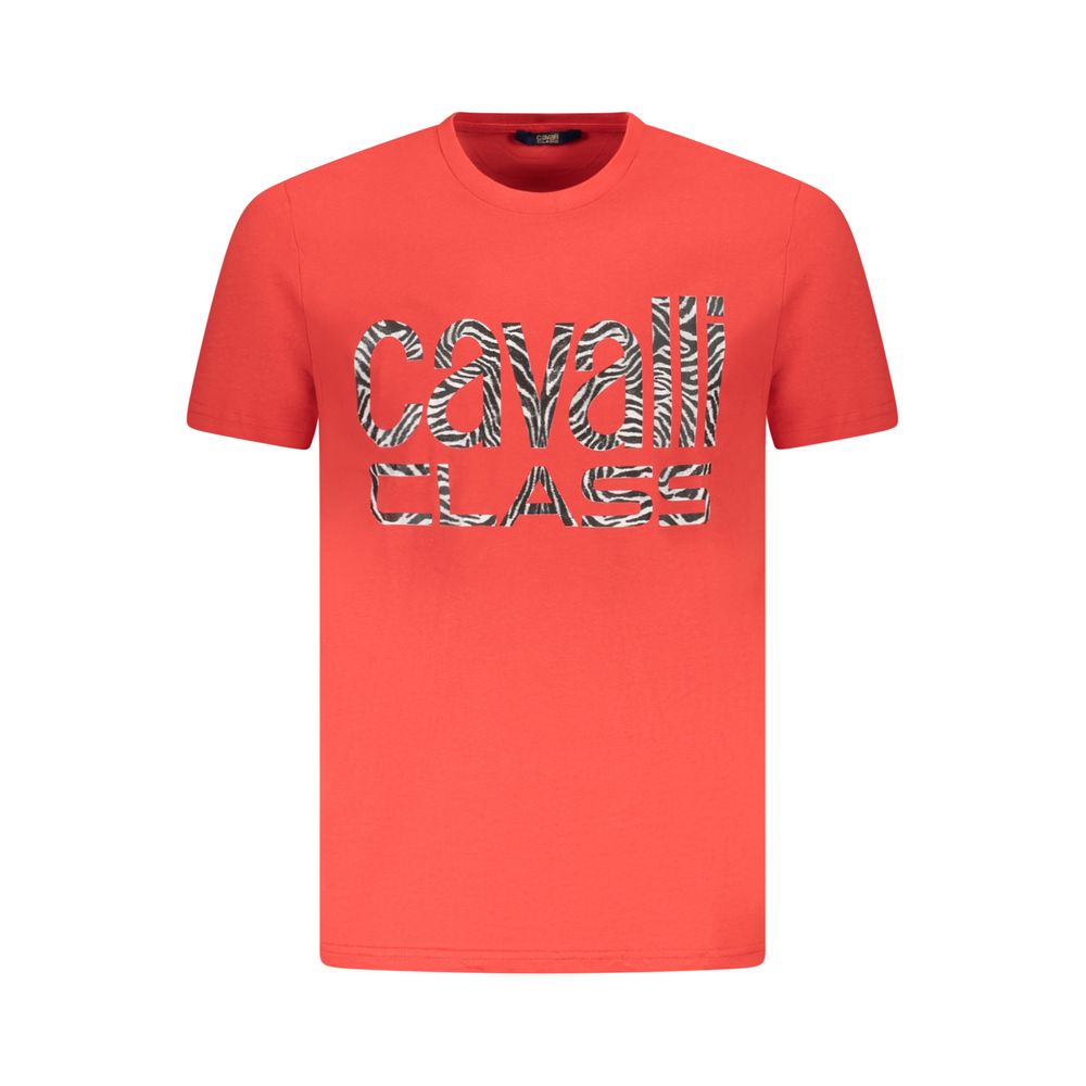 Cavalli Class "Rosso Cotton Men T-Shirt"