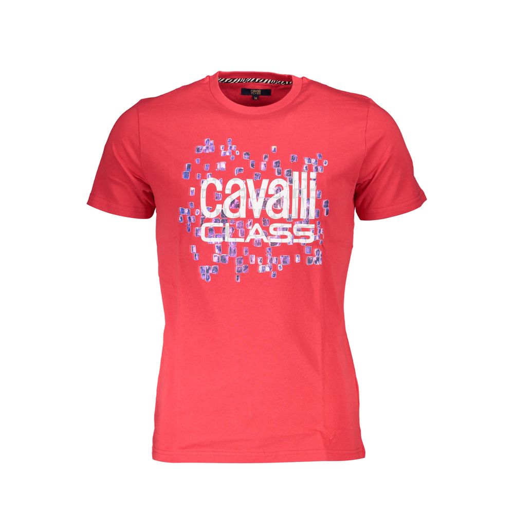 Cavalli Class Red Cotton Men T-Shirt