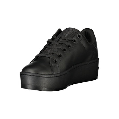 Tommy Hilfiger Black Polyurethane Women's Sneaker