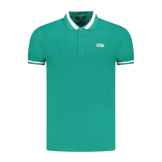 Cavalli Class Verde Cotton Men Polo