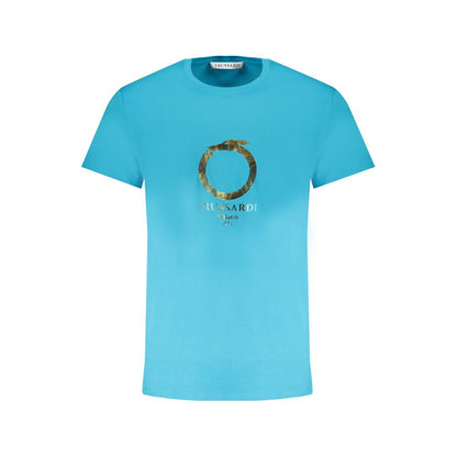Trussardi Azzurro Cotton Men T-Shirt