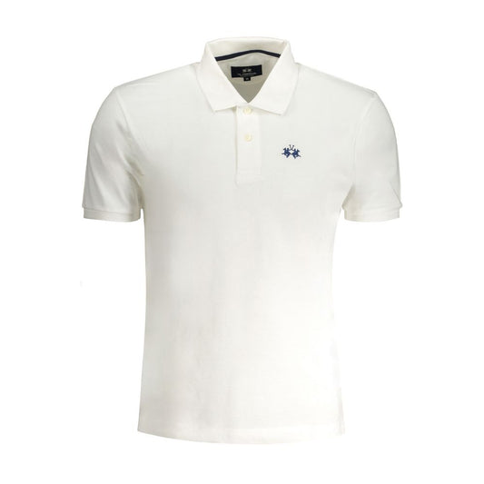 La Martina Bianco Cotton Mens Polo Shirt