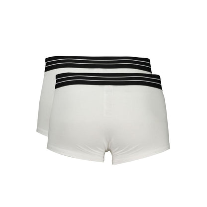 Cavalli Class White Cotton Men's Boxer Briefs