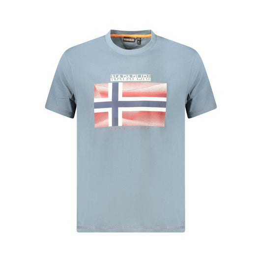 Napapijri Grigio Cotton Men T-Shirt