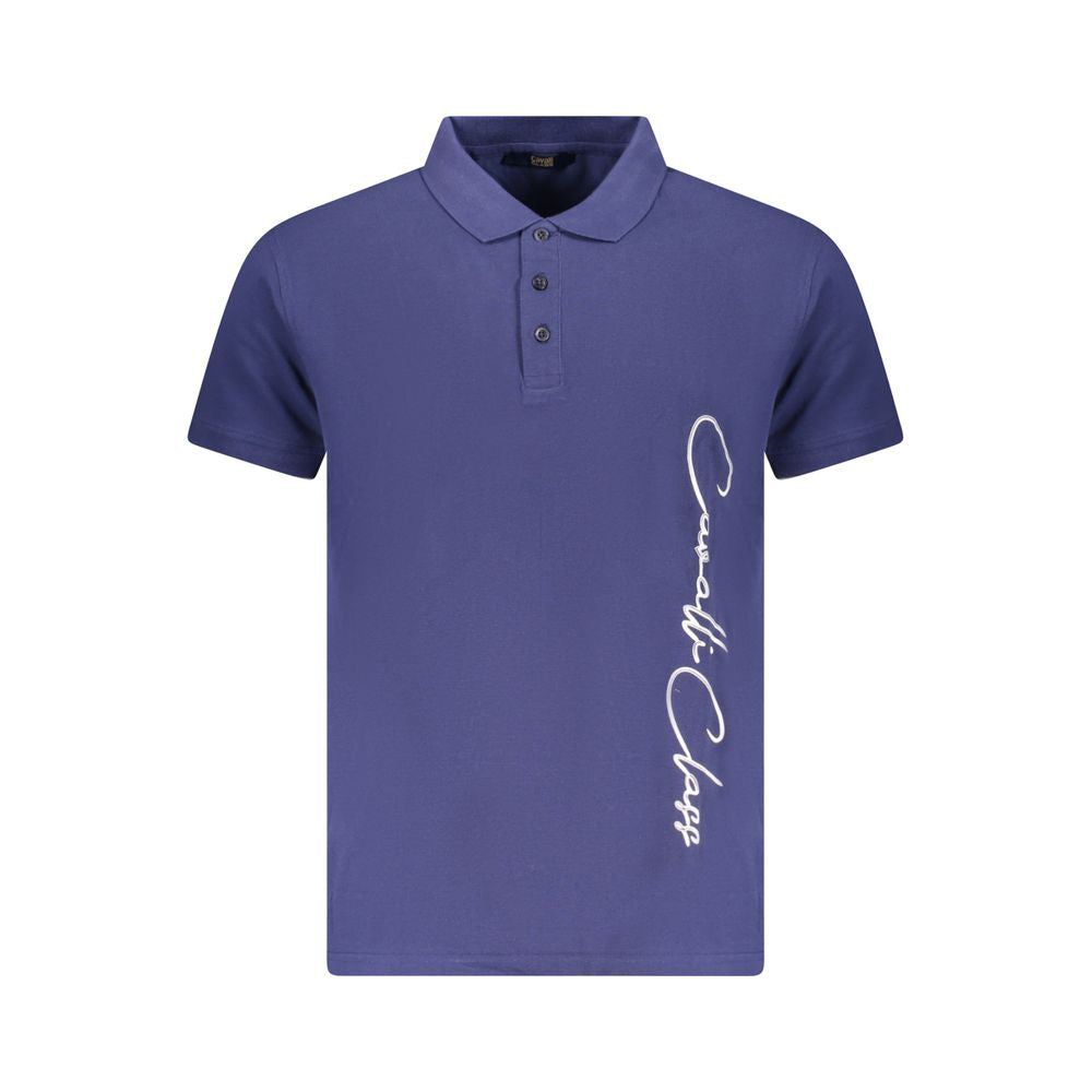 Cavalli Class Blu Cotton Men Polo