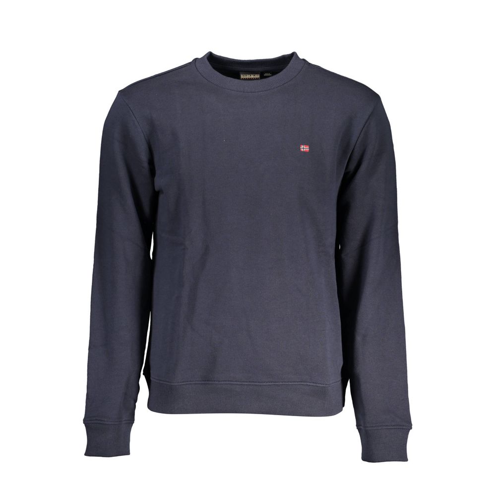 Napapijri Blu Cotton Men Sweatshirt