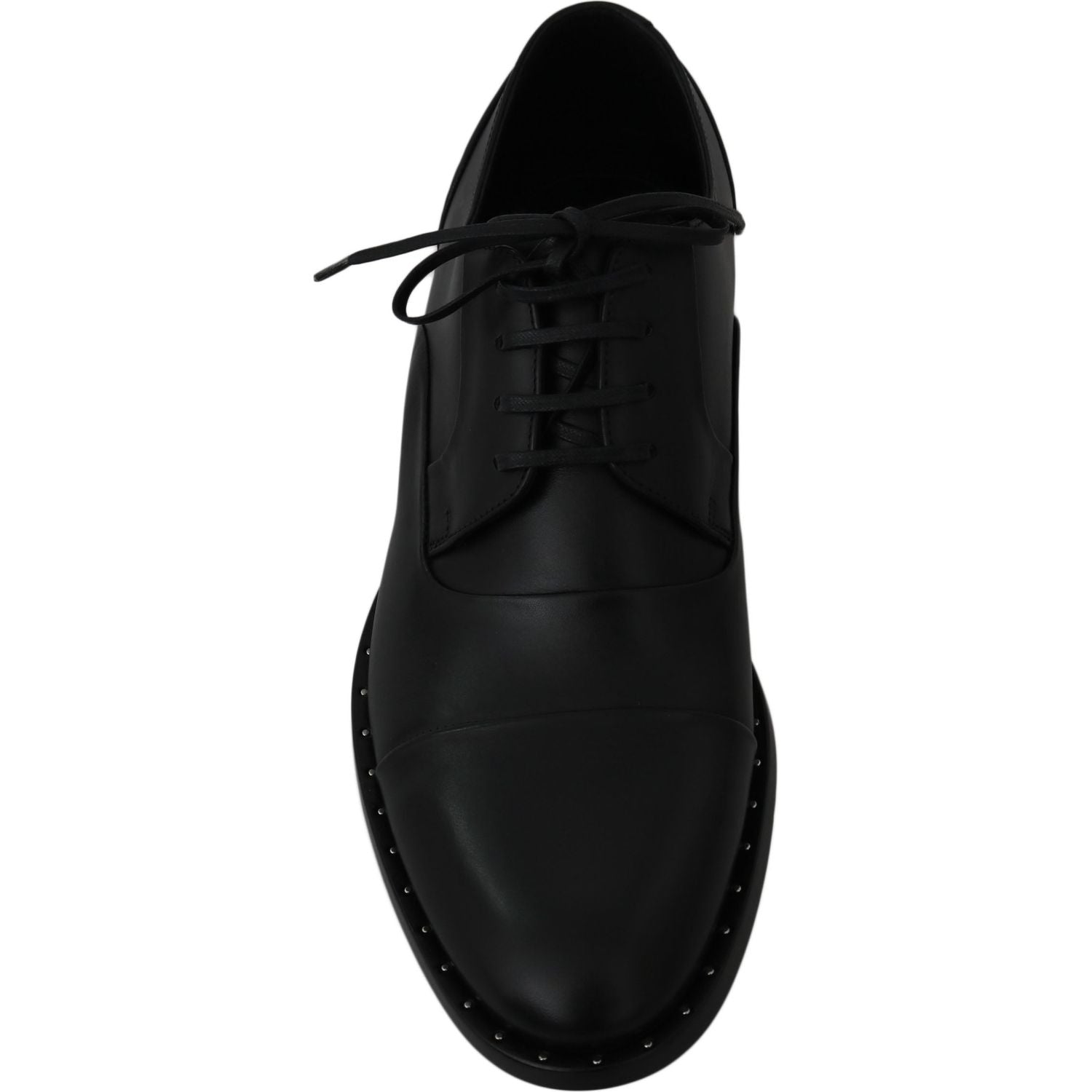 Dolce & Gabbana Black Leather Derby Formal Shoes