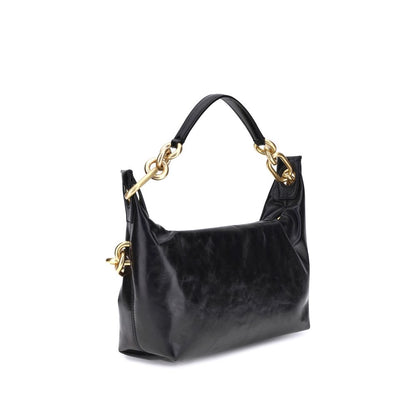 Balmain Black Calf Leather Bos Taurus Shoulder Bag