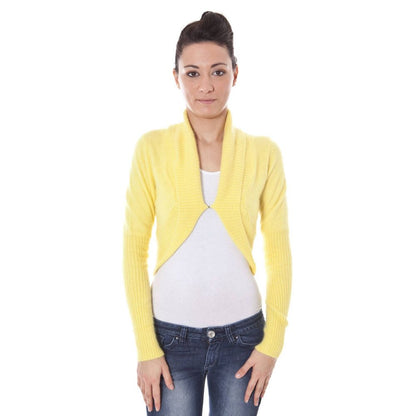 Datch Yellow Angora Women Shrug Datch