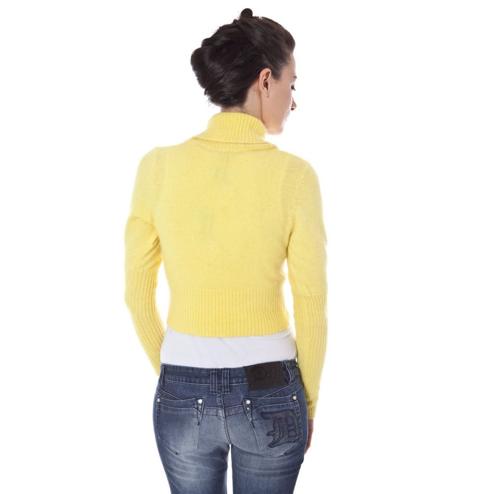 Datch Yellow Angora Women Shrug