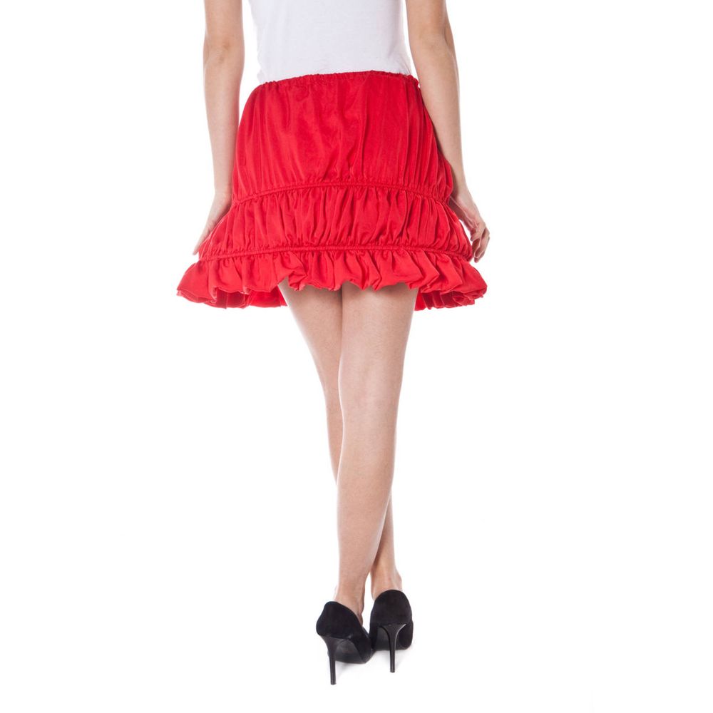 Denny Rose Red Polyester Women Skirt