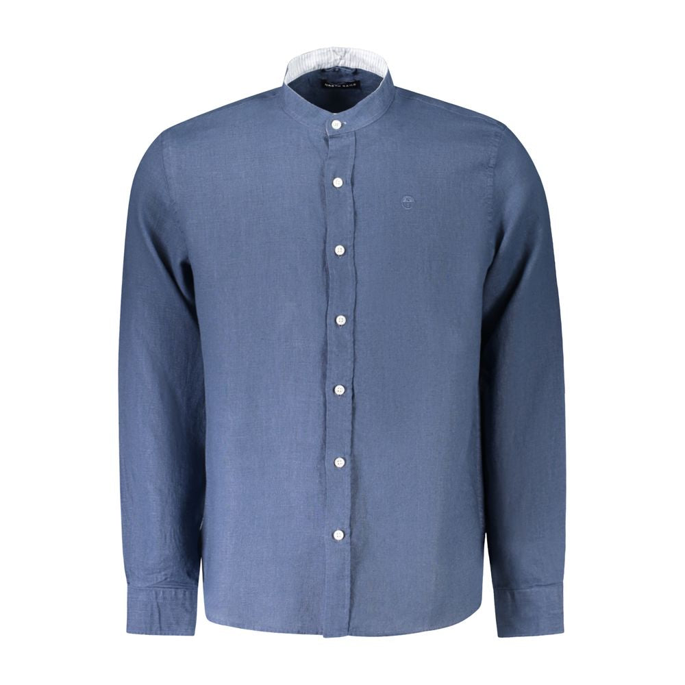 North Sails Blu Linen Men Shirt