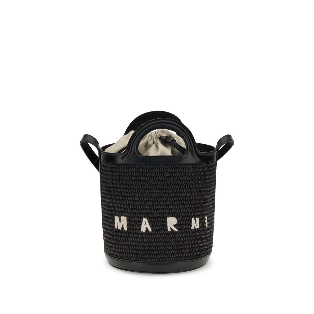 Marni Black Cotton Backet Bag