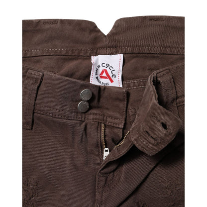 CYCLE Brown Cotton Low Waist Skinny Casual Jeans CYCLE