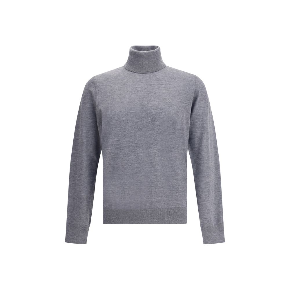 Dsquared² Gray Fleece Wool Turtleneck