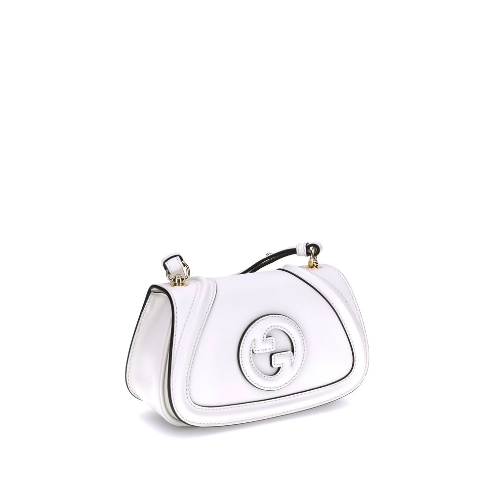 Gucci White Calf Leather Bos Taurus Handbag Gucci