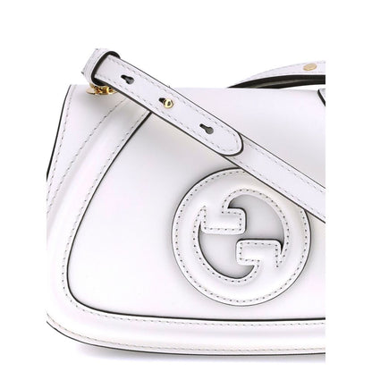 Gucci White Calf Leather Bos Taurus Handbag Gucci