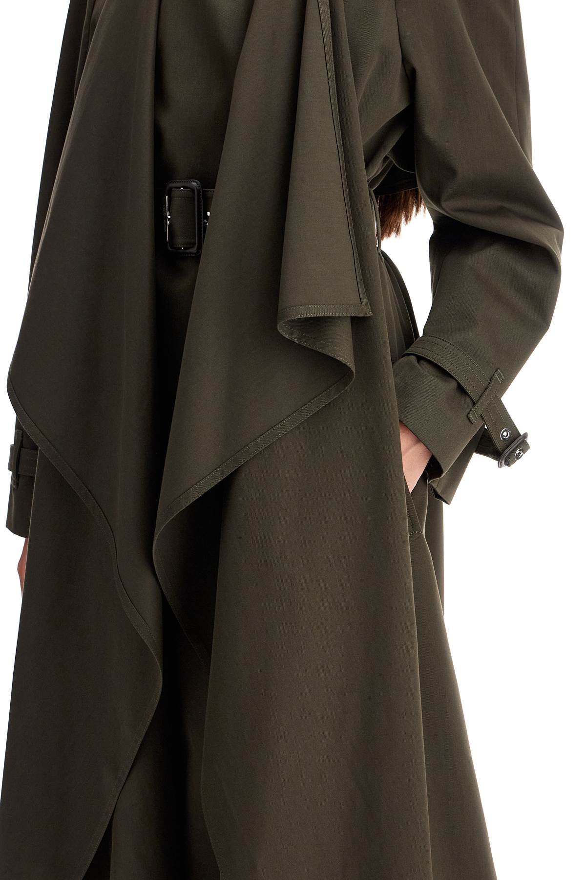 Alexander Mcqueen double-breasted trench coat with draped Jackets Alexander Mcqueen