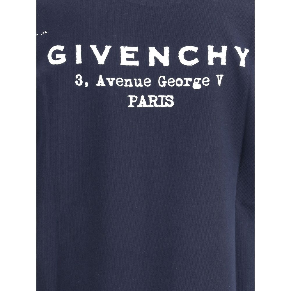 Givenchy Blue Cotton T-Shirt