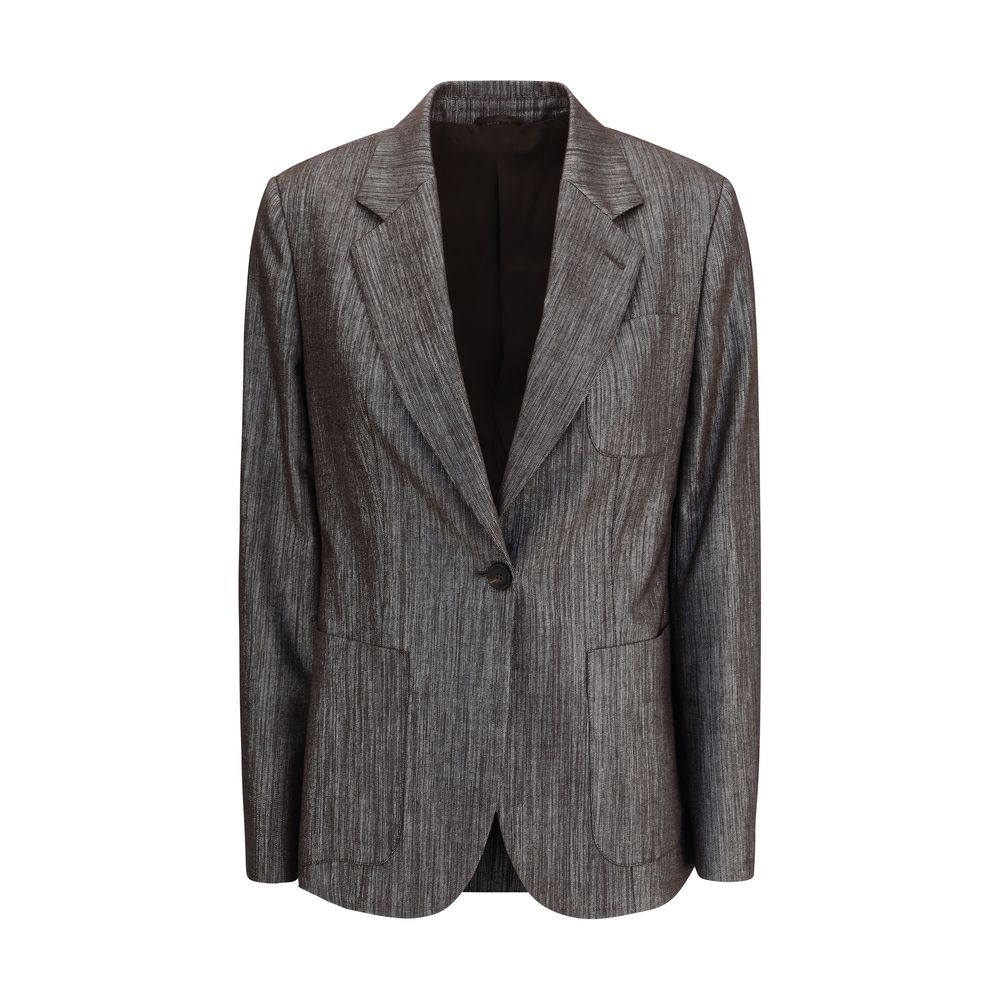 Brunello Cucinelli Bicolor Polyester Blazer