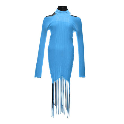 Bottega Veneta Blue Cotton Casual Dress