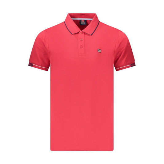 Norway 1963 Rosso Cotone Uomo Polo
